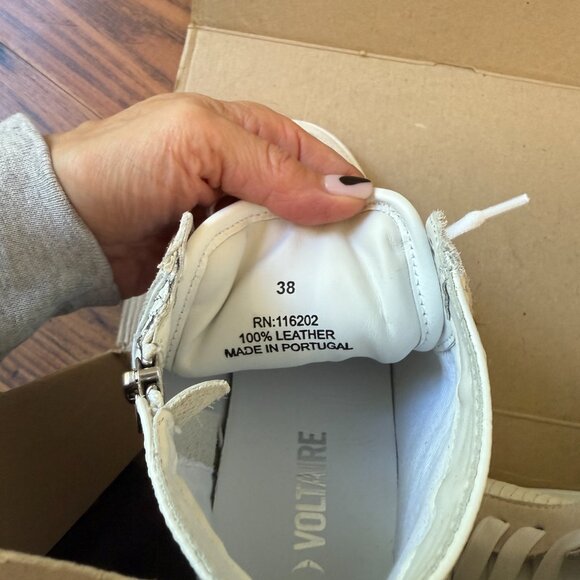 Zadig & Voltaire High Flash High Tops Sneakers NWB Size EU 38 / US 7.5-8 - Picture 5 of 10